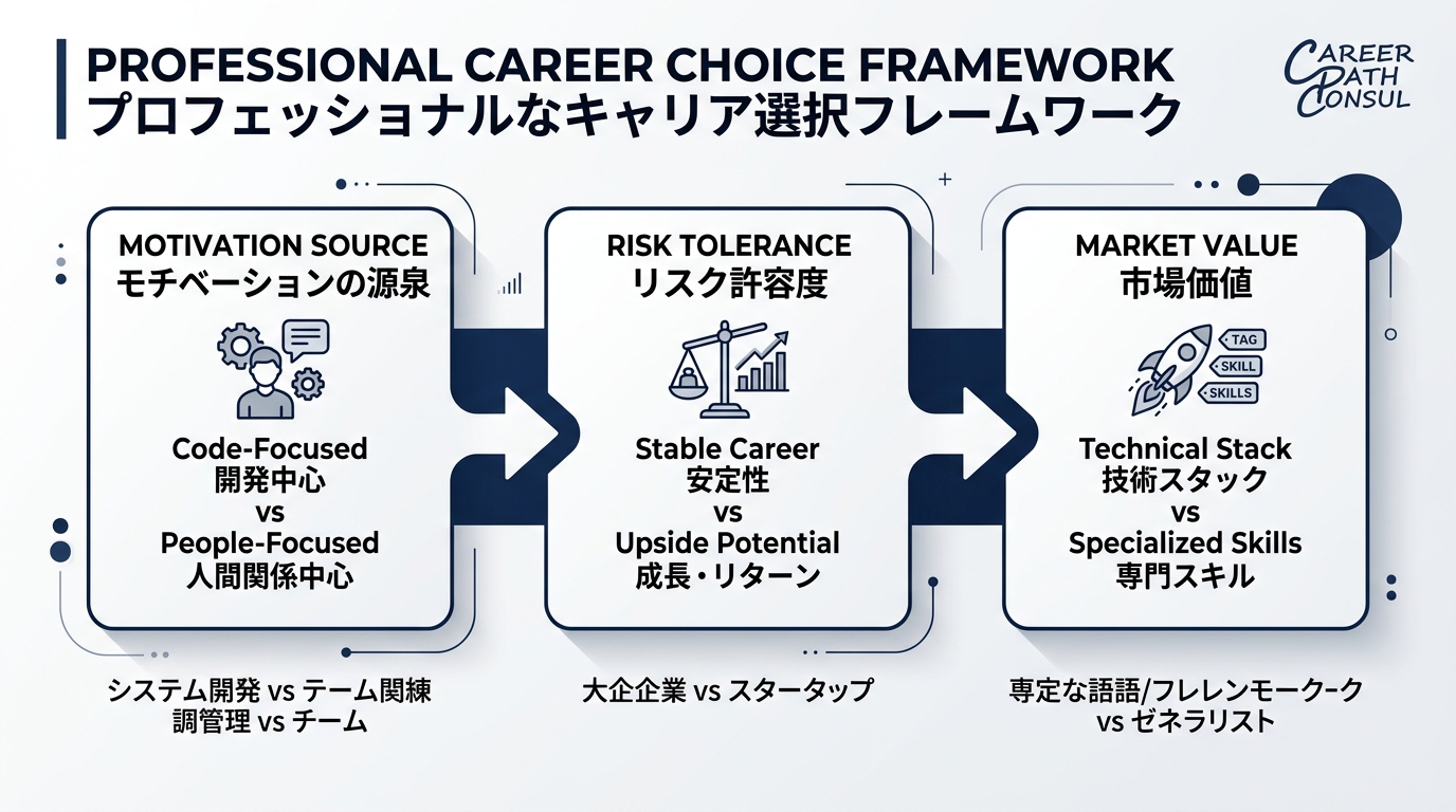キャリアパス選択の3つの判断軸フレームワーク