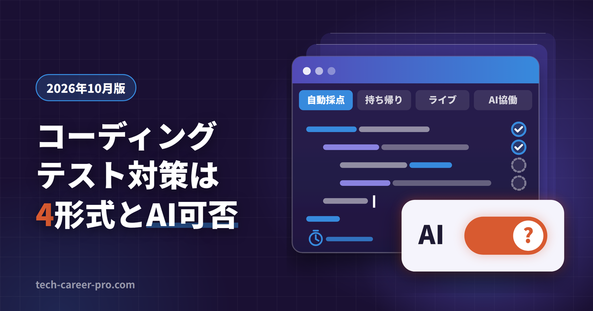 エンジニア転職のコーディングテスト対策 出題形式4タイプとAI利用可否の確認ポイント
